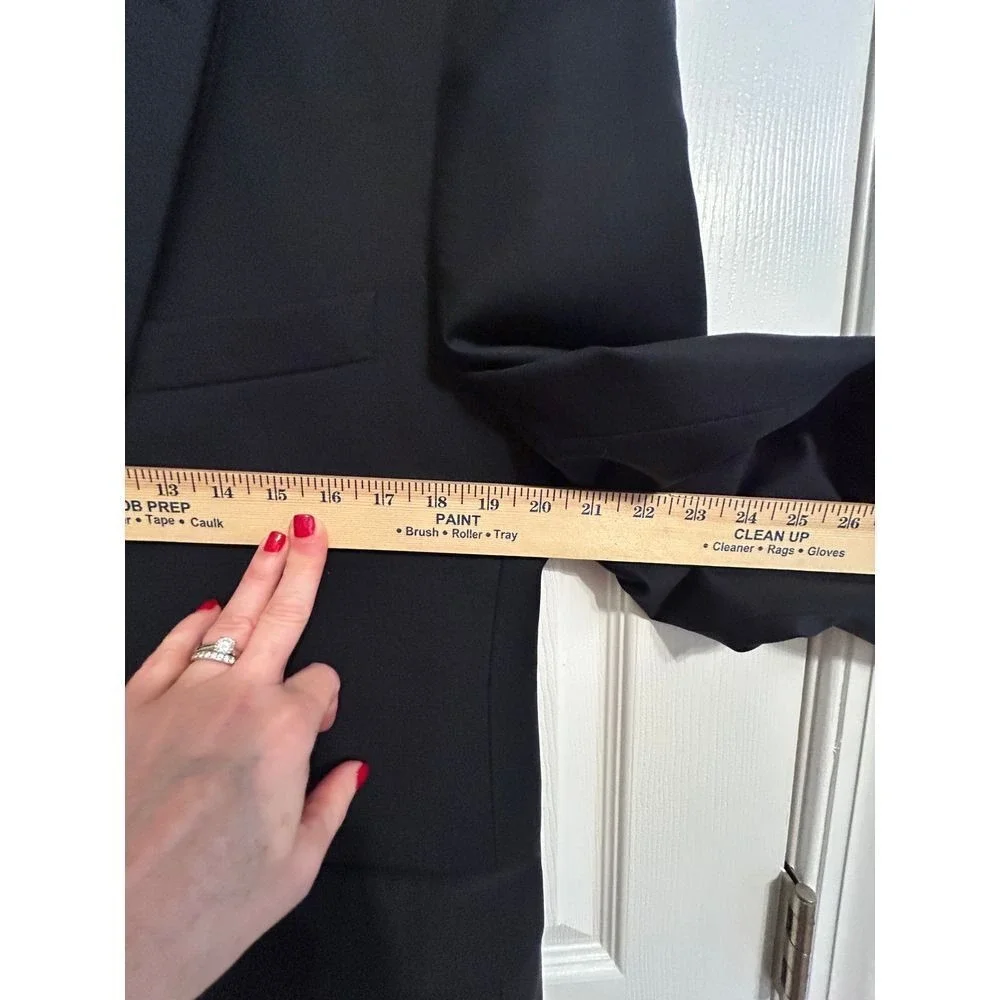 Lauren Ralph Lauren 40 R gold button navy blue wool suit blazer jacket‎ Career